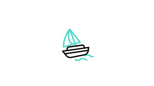 Hand Drawn Sailboat Icon Animation