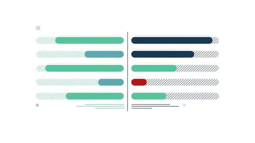 Animated Business Infographic Element Diverging Bar Chart