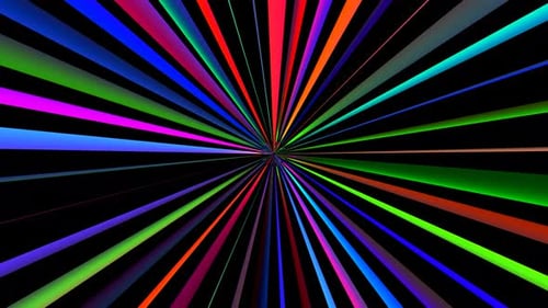 Abstract Colorful Geometric Shape Tunnel - Seamless Loop