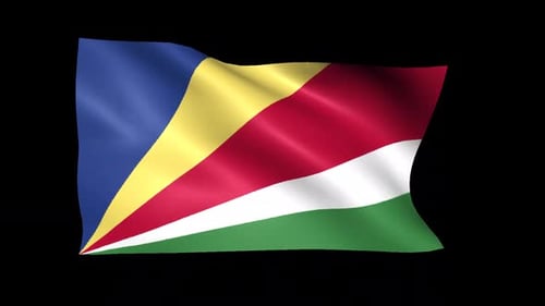 Realistic Waving Seychelles National Flag Animation