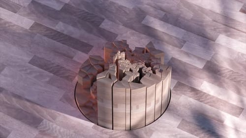 Dynamic Abstract Geometric Pillars Loop Background