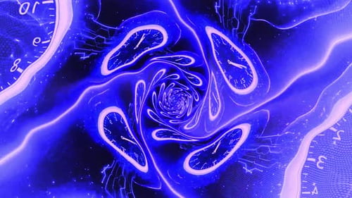 Motif fractal tourbillonnant bleu