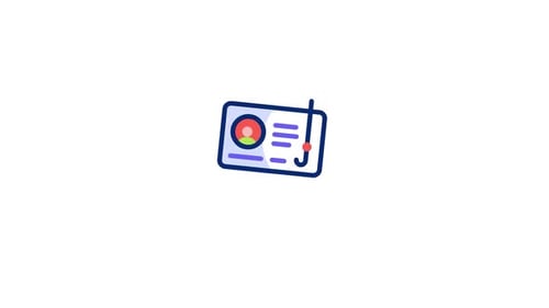 Animiertes Phishing-Symbol
