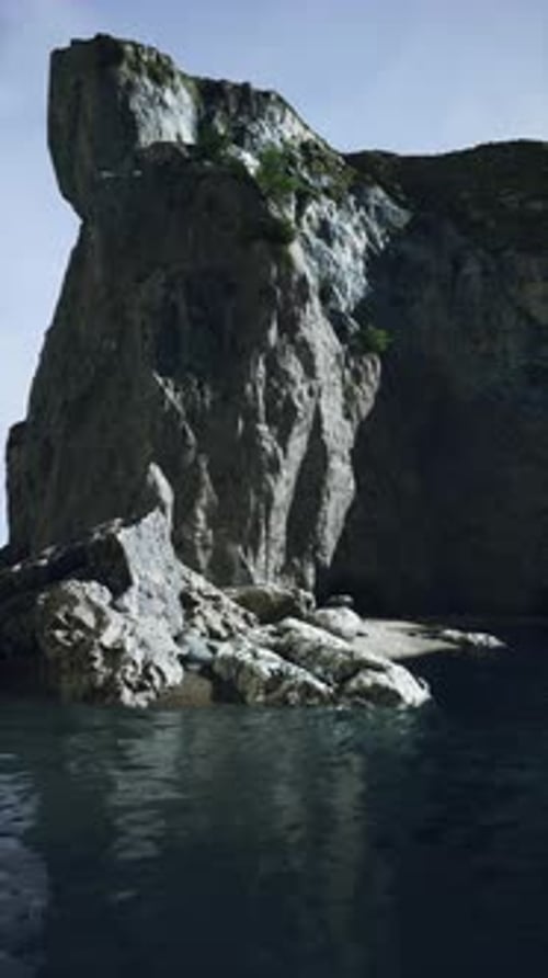 Rock Outcropping in Middle of Water