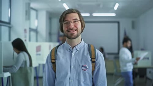 Caucasian Man United States of America Elections Voter