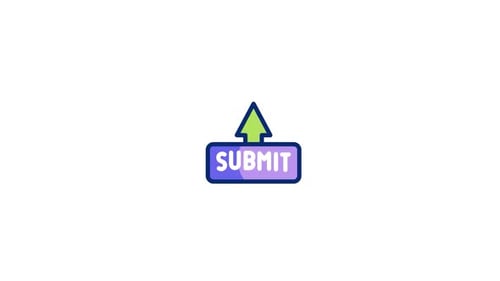 Flat Design Animated Submit Upload and Success Button Icons