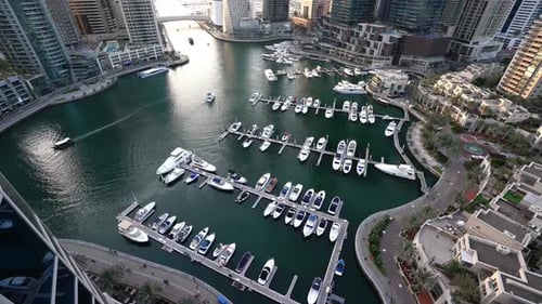 Daytime Time Lapse of the Dubai Marina, United Arab Emirates