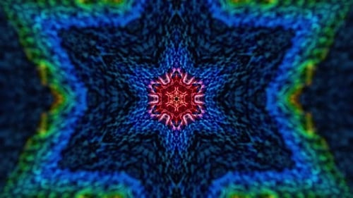 Vibrant Abstract Fluid Kaleidoscope Motion Background