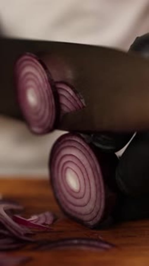 Chef prepares a delicious salad in a restaurant