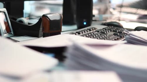 Documents and Computer in the Office