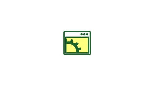 Animated Flat Design Browser Settings Icon
