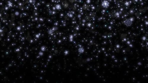 Sparkling Falling Snowflakes Overlay for Christmas and Winter Projects