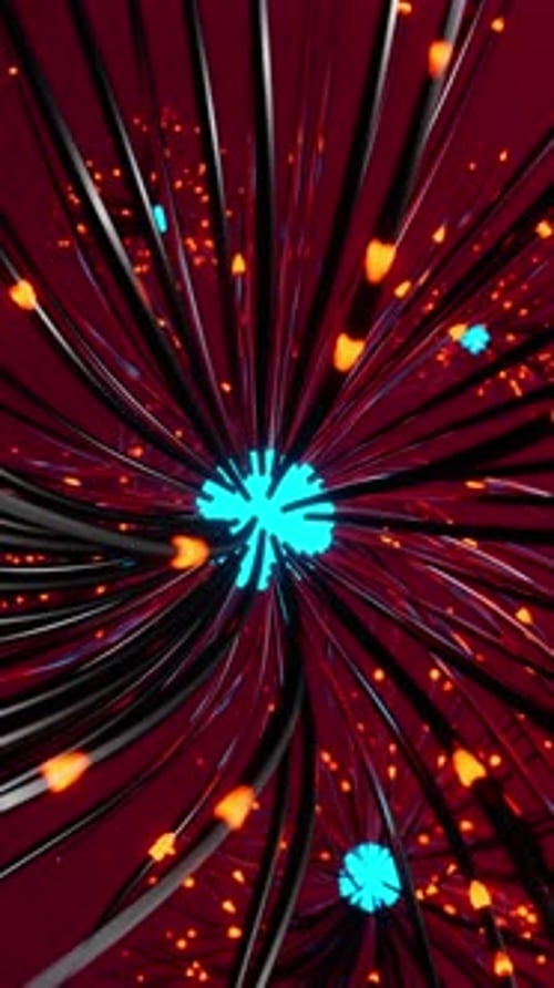 Abstract Futuristic Neural Network Glow Background