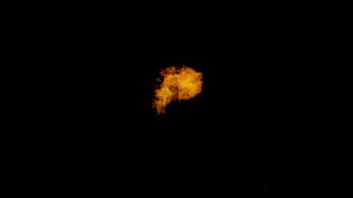 Burn Collection: A barrage of fire burst from a window on a black background shot at 60fps