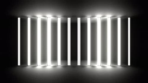 Weiße Neonlichter-Wandhintergrund Vj Loop In 4K