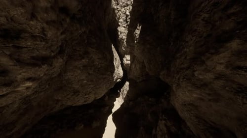 A Narrow Narrow Path Between Two Large Rocks