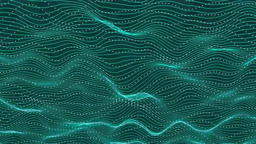 Abstract Digital Wave Lines Flowing Seamless Loop Background