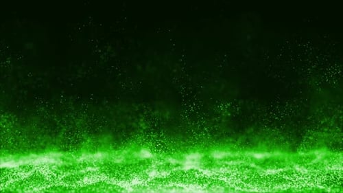 Green Particle Background Loop V5