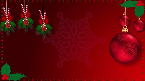 Christmas Pattern Balls Background Loop