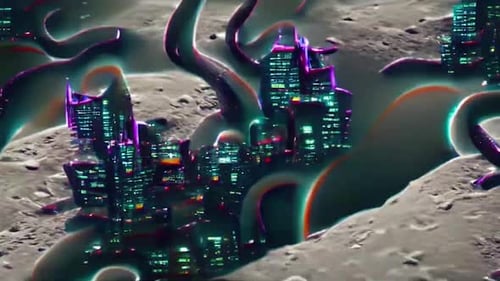 Hintergrundvideo zur Mondstation-Animation