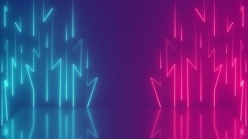 Modern Glowing Neon Lights Loop Background Wallpaper