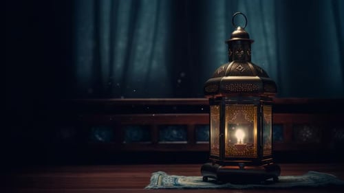 Hintergrundschleife mit Ramadan-Laterne