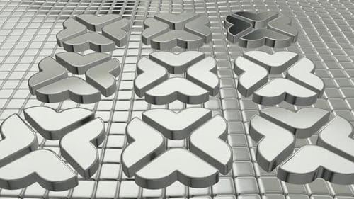 Seamless Abstract Metallic Grid Pattern Loop