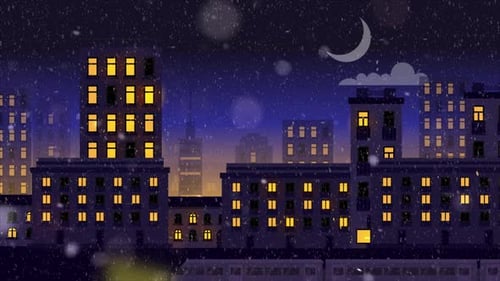 Night City Buildings And Train 4K