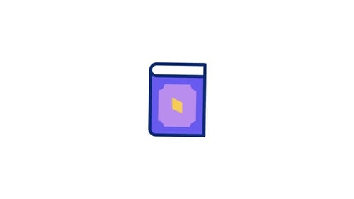 Animated Flat Design Book Icon
