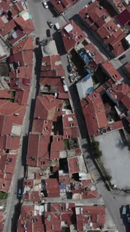 House Roofs Aerial View