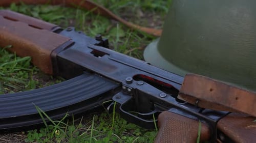 Machine Gun and Helmet 35