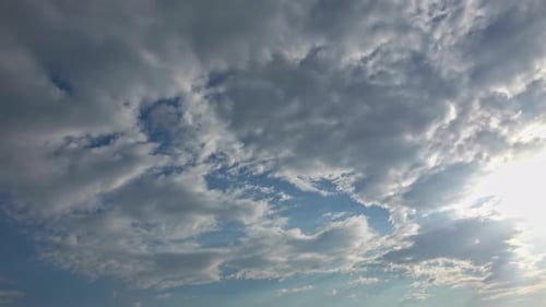 Cotton Clouds In The Sky During The Rainy Season