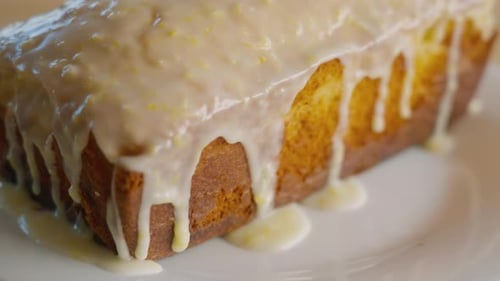 Close Up of Recipe Preparation of Sponge Cake