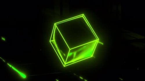 Green Glow Cube Loop