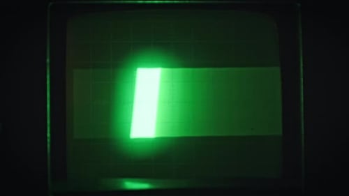 Oscilloscope Showing Line And Signal Fluctuations