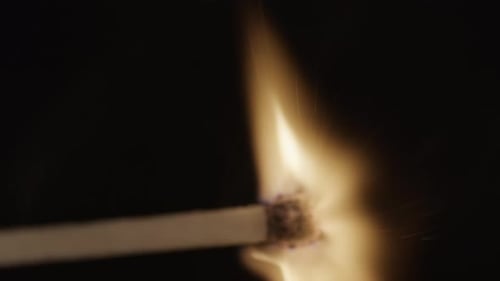 Burning Matchstick In The Dark