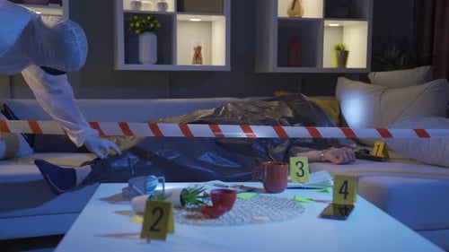 Crime Scene Examination in Dark Indoor Setting