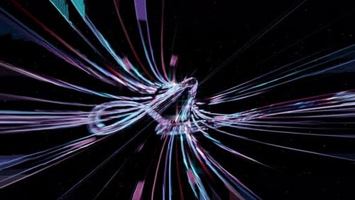 3d render background, futuristic cosmic warp tunnel
