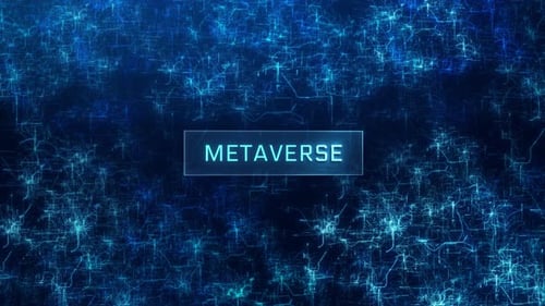 Futuristic Digital Network Text Reveal for Metaverse Concept