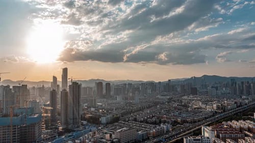 Ideal for urban and cityscape visuals atmosphere with skyscrapers landmark building skyline nature