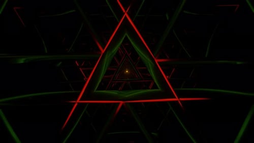 Hypnotischer und surrealer VJ Loop mit mehrfarbiger Grafik
