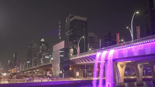 Dubai city at night