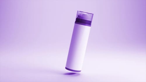3D Product Bottle Rotation and Text Reveal