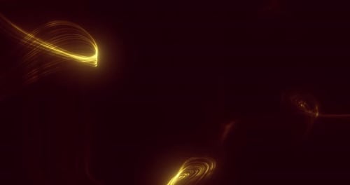 Dynamic Fluid Golden Light Trails Abstract Background