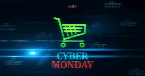 Cyber monday symbol seamless loop