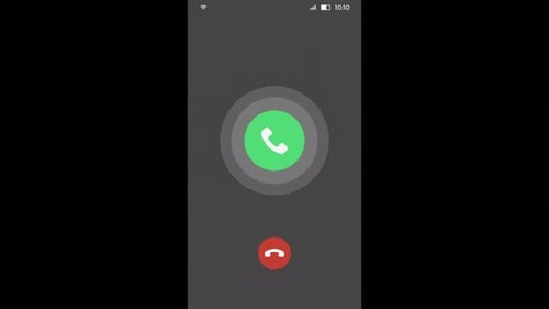 Flat Design Mobile Call Decline Animation with Message Options