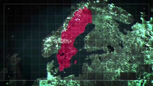 Sweden Glitch Satelite Map