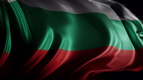 Waving Bulgaria National Flag Animation