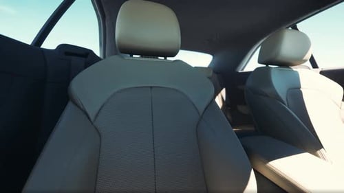 Detailed 3D Animation of Modern Luxury Car Interior