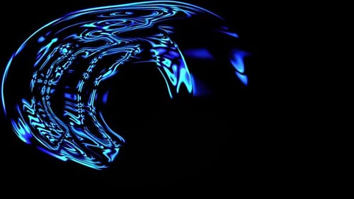 Abstract Blue Fluid Light Waves Motion Background